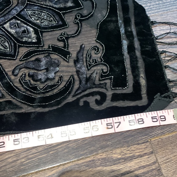 BLACK BOHO VELOUR SCARF🖤🕸️ - Picture 5 of 5